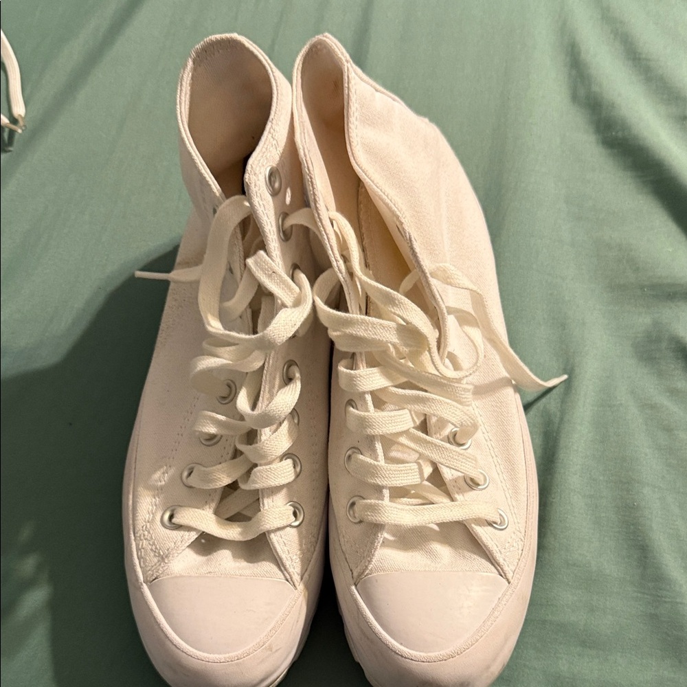Converse Cream High-Top Sneakers